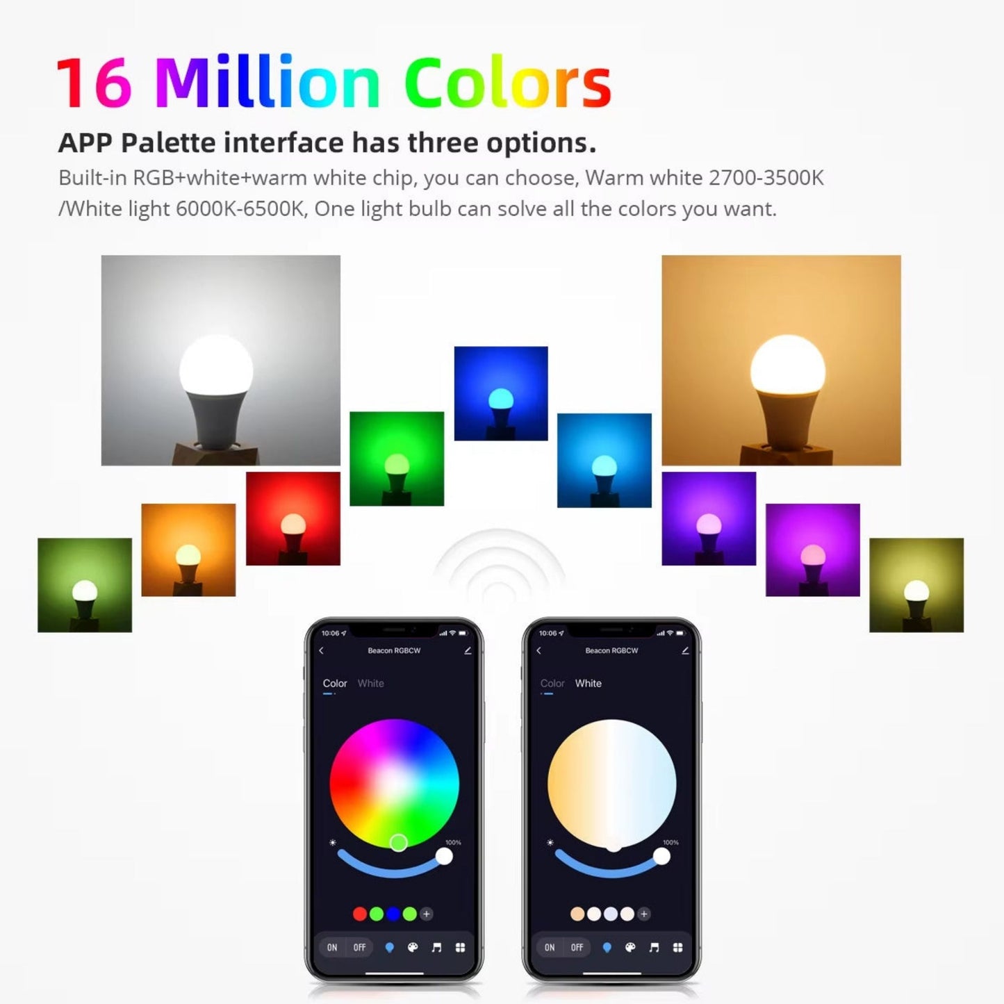 Bombilla RGB con Mando (No Wifi)